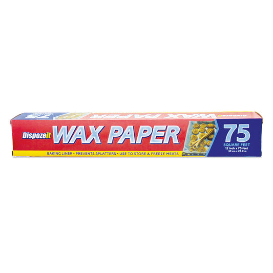 DISPOZEIT WAX PAPER 75SQ.FT/1CT