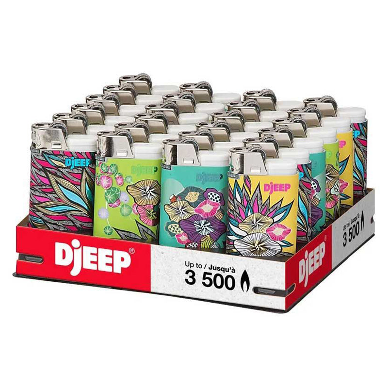 DJEEP LIGHTER-WITH FLOWER 24CT