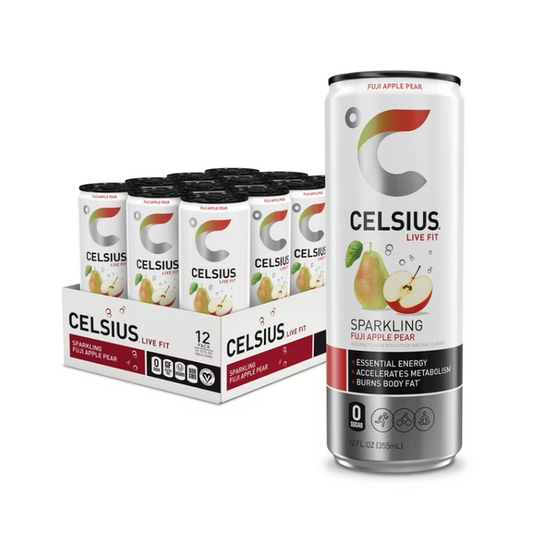 CELSIUS FUJI APPLE PEAR 12OZ/12C