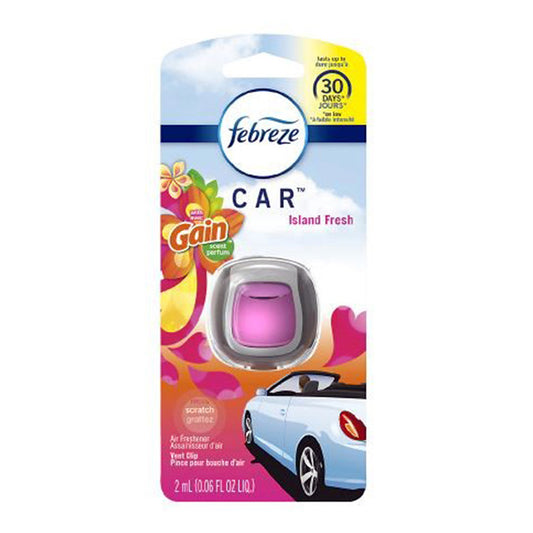 FEBREZE CAR VENT CLIP GAIN ISLAND FRESH 8CT
