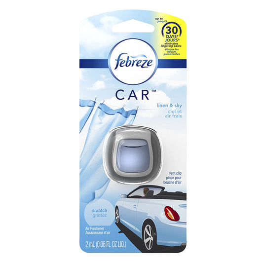 FEBREZE CAR VENT CLIP LINEN & SKY 8CT