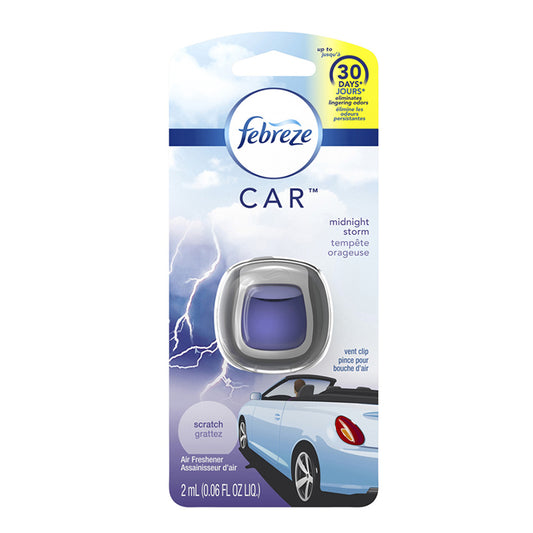 FEBREZE CAR VENT CLIP MIDNIGHT STORM 8CT