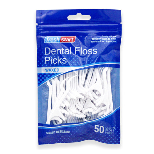 FRESH START DENTAL FLOSS PICKS REGULAR 50CT