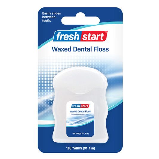 FRESH START WAX DENTAL FLOSS 100YD