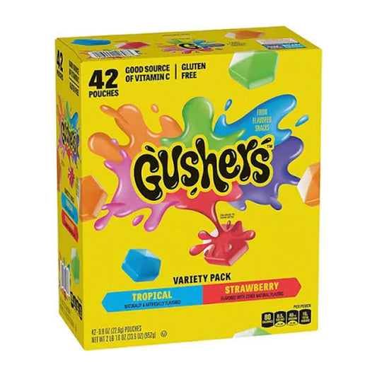 FRUIT GUSHERS TROP STRAW 42CT