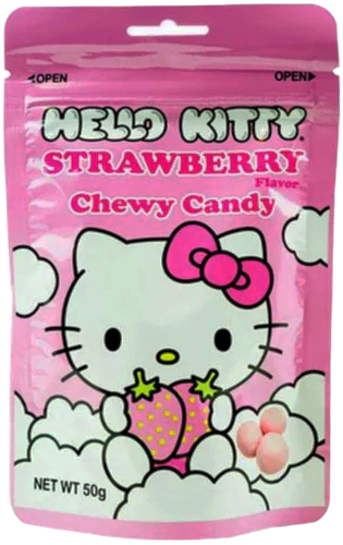 HELLO KITTY STRAWBERRY CHEWY CANDY 8CT