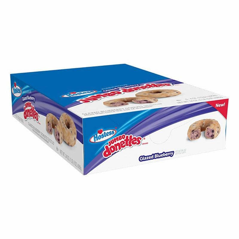 HOSTESS GLAZED BLUEBERRY JUMBO DONUT 6CT/4OZ