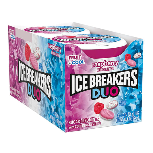 ICE BREAKERS DUO RASPBERRY 8CT