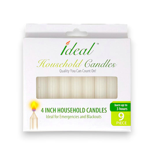 IDEAL TAPER CANDLES 4IN/9CT