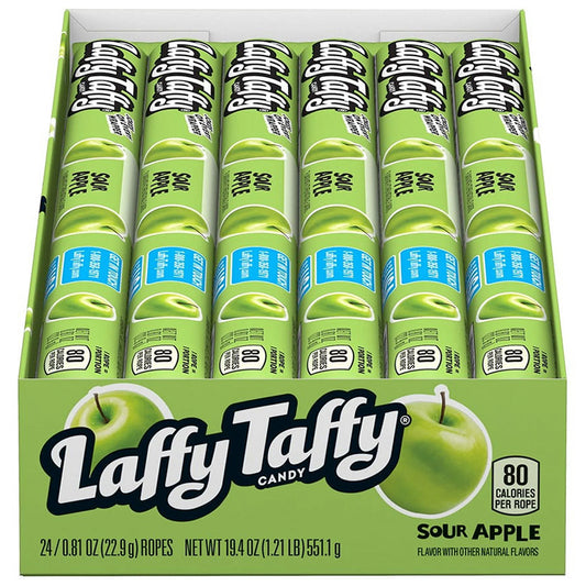 LAFFY TAFFY SOUR APPLE ROPE 24CT