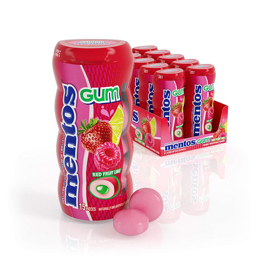MENTOS GUM RED FRUIT-LIME 10CT