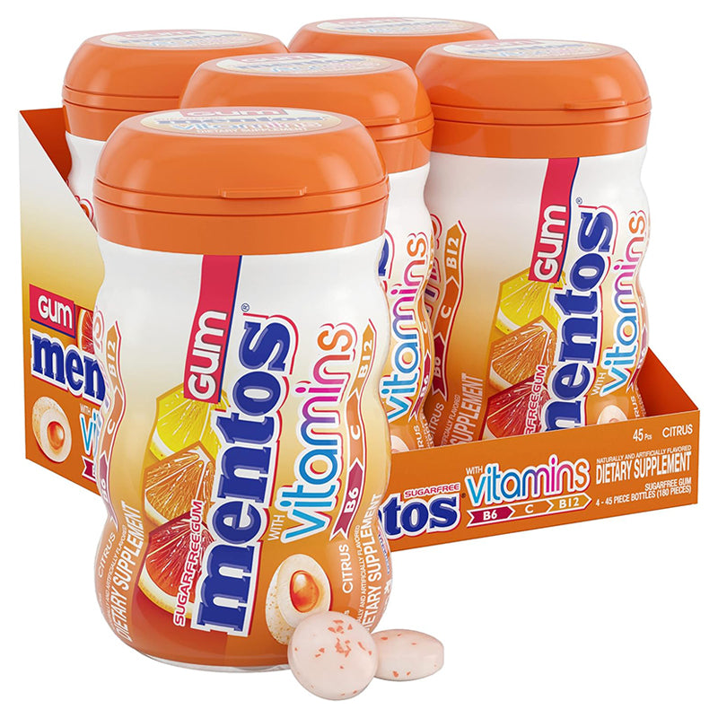 MENTOS GUM VITAMIN CITRUS 4CT
