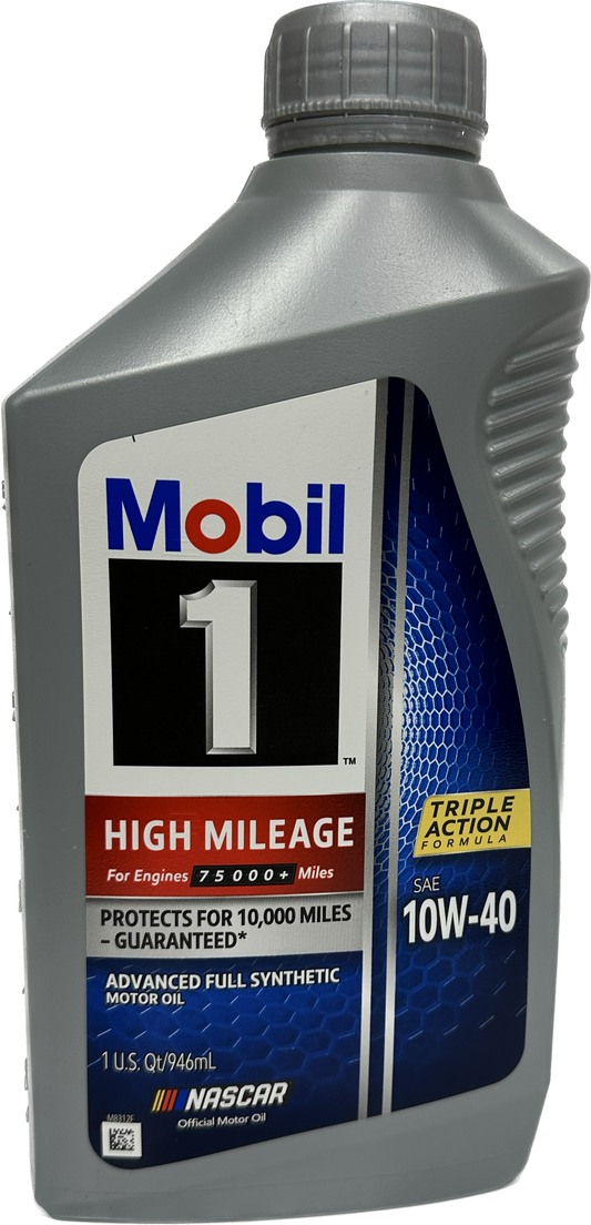 MOBIL1-FULL SYNTHETIC-HIGH MILEAGE 10W40 6/1QT
