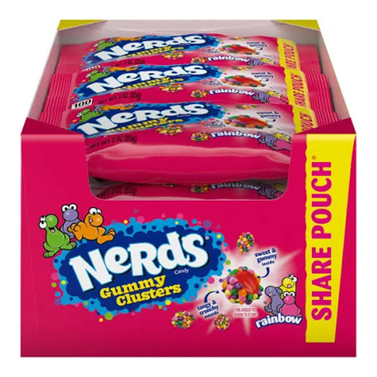 NERDS CLUSTERS-RAINBOW 12CT