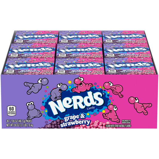 NERDS GRAPE/STRAWBERRY 36CT
