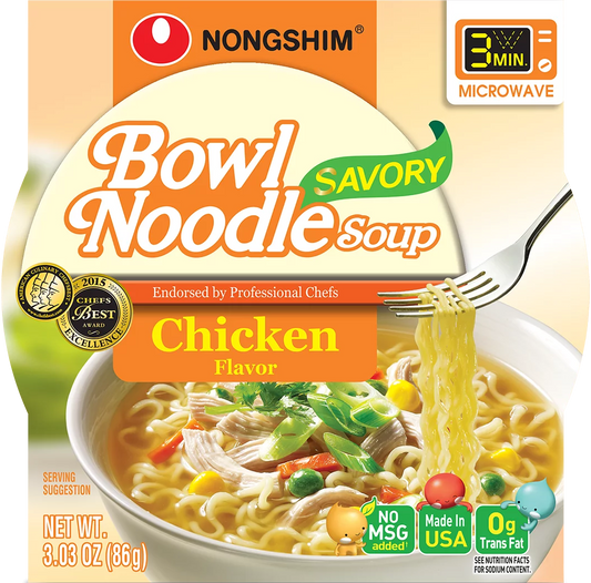 NONGSHIM BOWL SAVORY CHICKEN 12CT