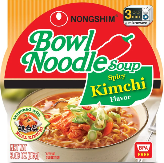 NONGSHIM BOWL SPICY KIMCHI 12CT