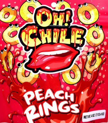 OH! CHILE PEACH RINGS 12CT