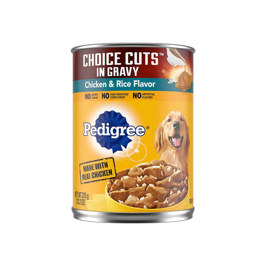 PEDIGREE CHOICE CUTS CHICKEN & RICE 13.2OZ/12CT