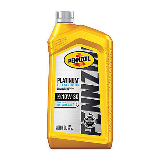 PENNZOIL PLATINUM MOTOR OIL FULL SYNTHETIC 10W30 6/1QT