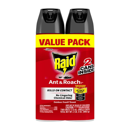RAID ANT & ROACH KILLER 17.5OZ - 2 PACK