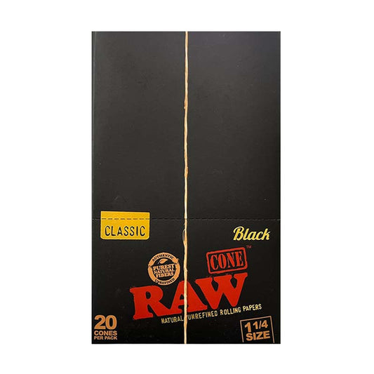 RAW CONE BLACK 1 1/4 20CT