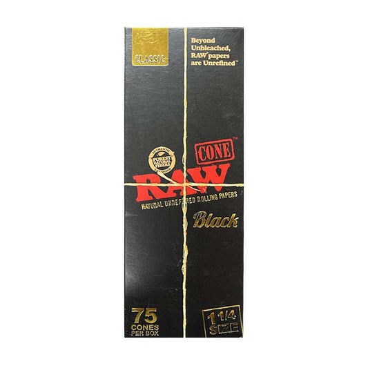 RAW CONE BLACK 1 1/4 75CT