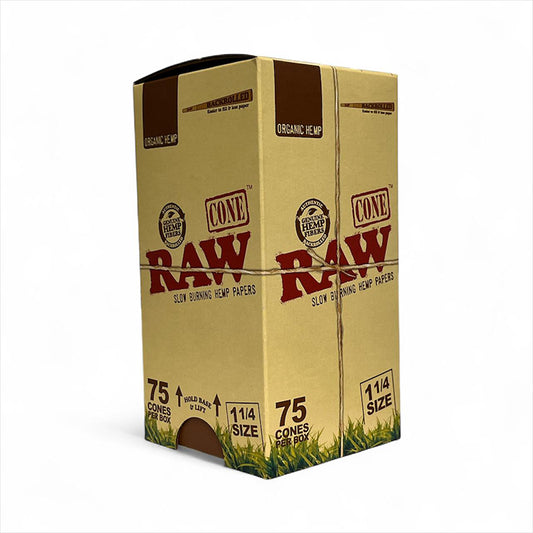 RAW CONE ORGANIC 1 1/4 75CT