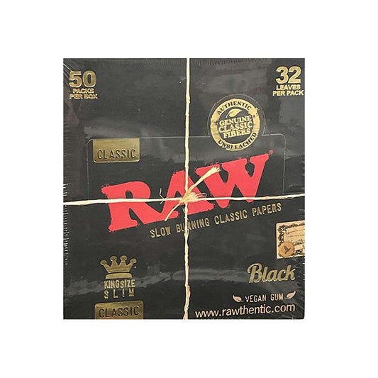 RAW PAPERS BLACK KING SIZE SLIM 50CT