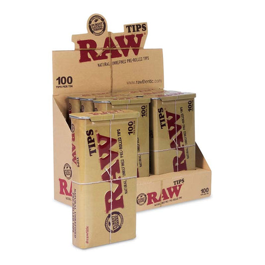 RAW TIPS PRE-ROLLED 6/100CT