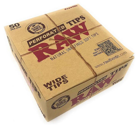 RAW TIPS WIDE PERFORATED 50CT