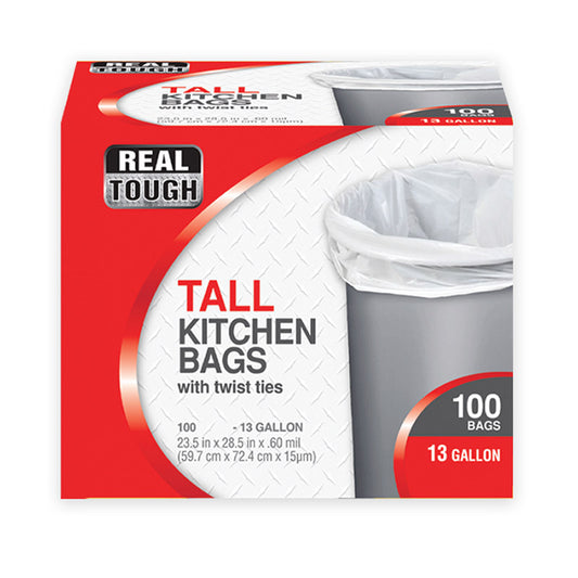 REAL TOUGH TALL BAG 13GAL/100CT