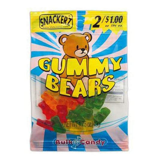 SNACKERZ GUMMY BEARS 2/$1 12CT