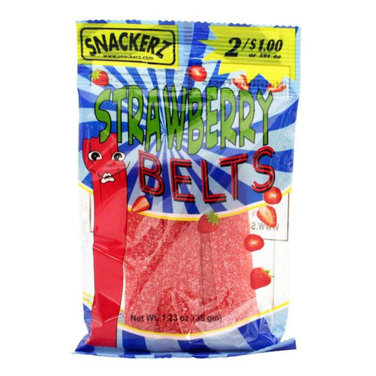SNACKERZ STRAWBERRY BELTS 2/$1 12CT