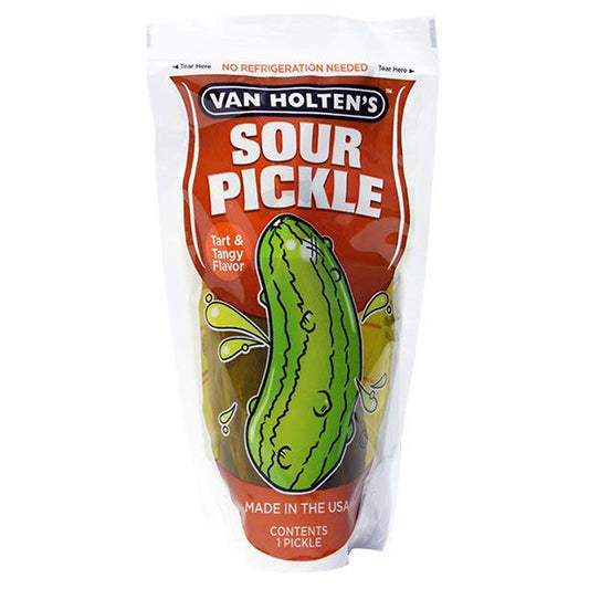 PICKLE IN POUCH JUMBO SOUR 12CT