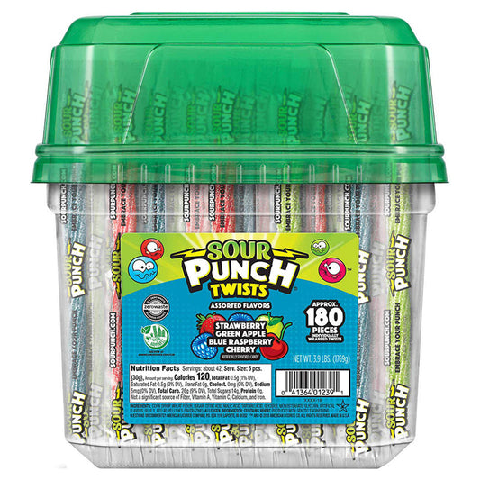 SOUR PUNCH TWIST ASSORTED 180CT