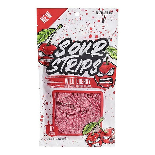 SOUR STRIPS WILD CHERRY 3.7OZ
