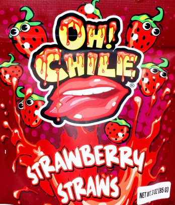 OH! CHILE STRAWBERRY STRAWS 12CT