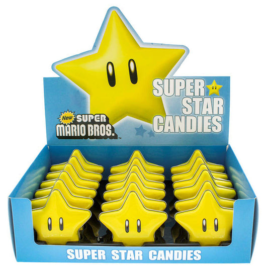 SUPER MARIO SUPER STAR SOUR CANDY 12CT