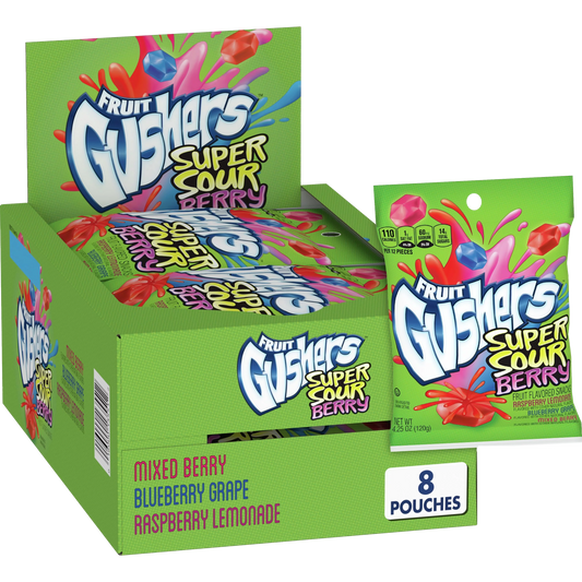 FRUIT GUSHERS SUPER SR BERRY 8CT