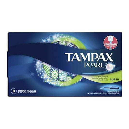 TAMPAX TAMPON SUPER PEARL 8PK/12CT