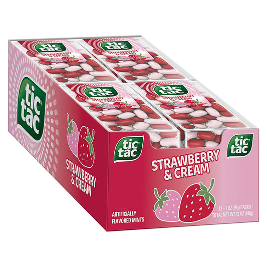 TIC TAC STRAWBERRY & CREAM 12CT