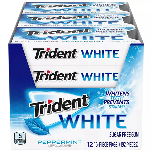 TRIDENT WHITE PEPPERMINT 9CT
