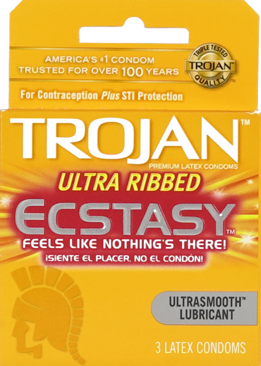 TROJAN ULTRA RIBBED ECSTASY 6CT