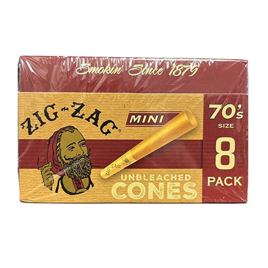 ZIG-ZAG CONES 70'S SIZE MINI PRE ROLLED 8PK/18CT