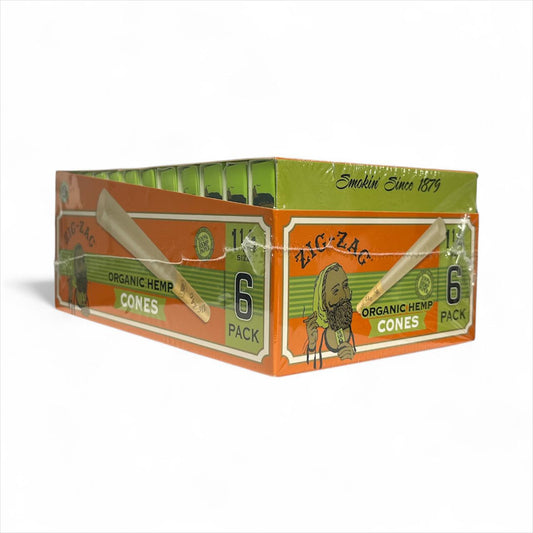 ZIG ZAG ORAGNIC CONE 1/14 6PK