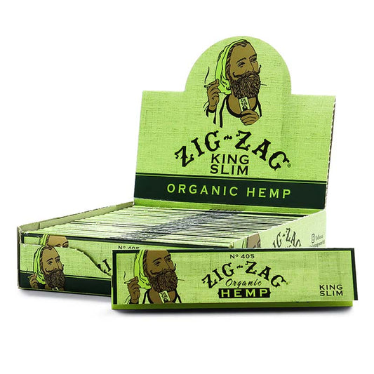 ZIG ZAG PAPERS KING SLIM ORGANIC HEMP 24CT