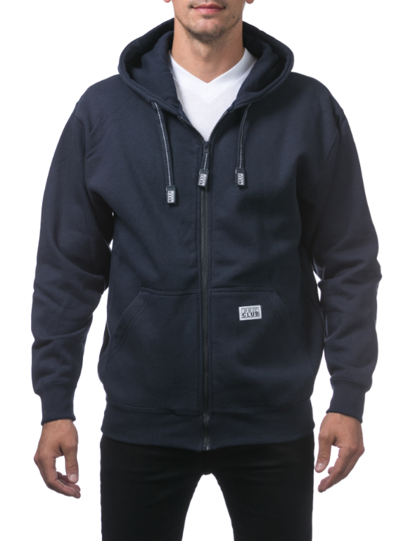 PROCLUBS BLACK ZIP HOODIE 2XL
