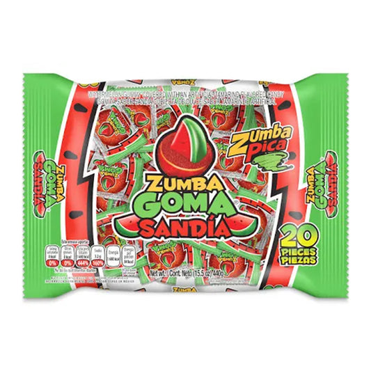 ZUMBA GOMA SANDIA WATERMELON 20CT