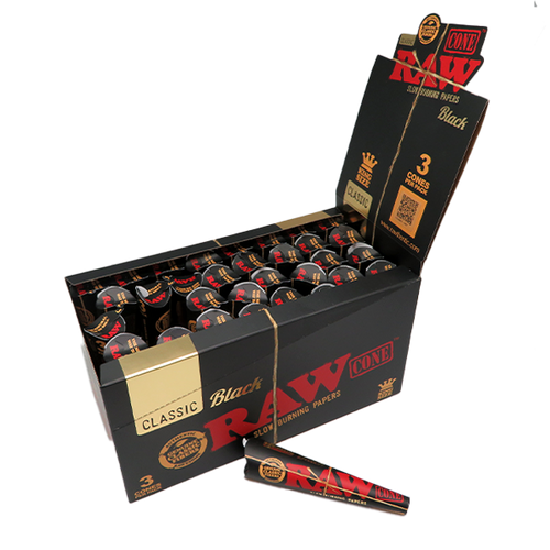 RAW CONE BLACK KING SIZE 12/20